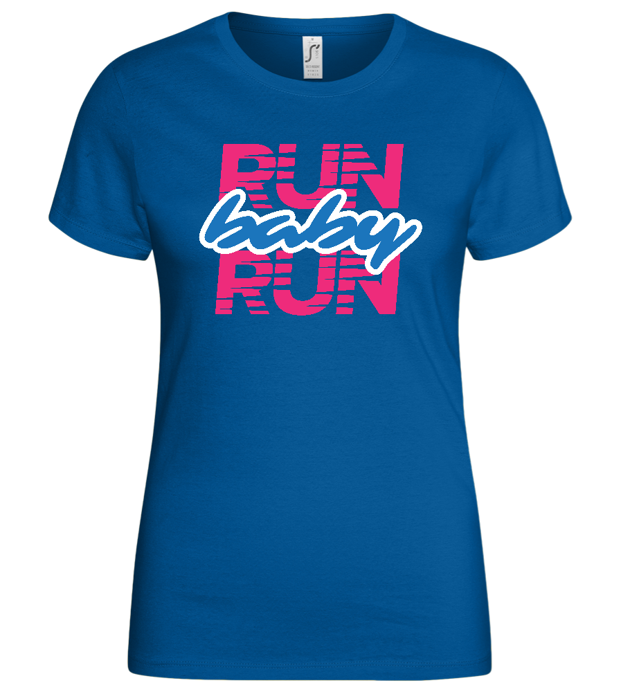 Run Baby Design - Basic women's t-shirt_ROYAL_front