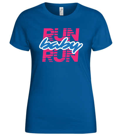 Run Baby Design - Basic women's t-shirt_ROYAL_front