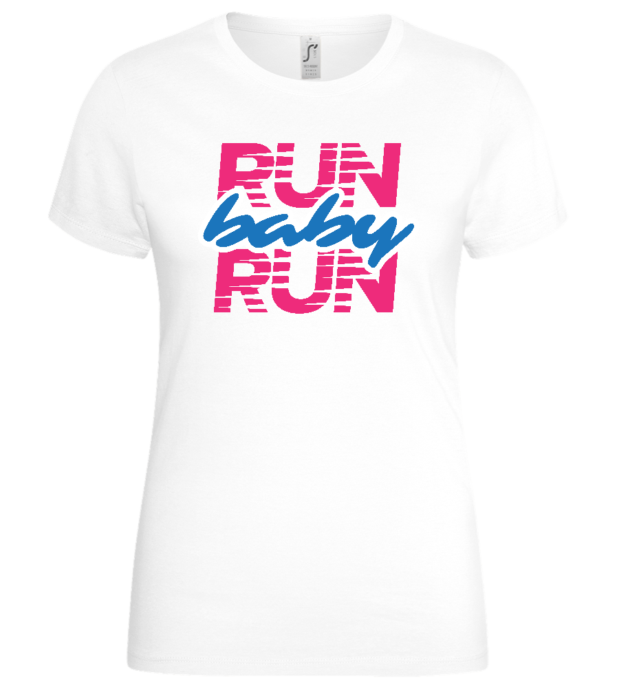 Run Baby Design - Basic women's t-shirt_WHITE_front