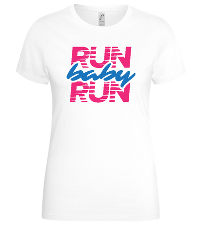 Run Baby Design - Basic women's t-shirt_WHITE_front