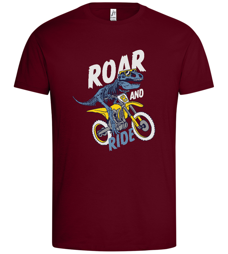 Dino Biker Design - Premium men's t-shirt_CHILE_front