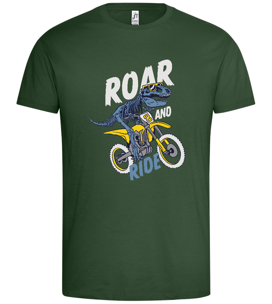 Dino Biker Design - Premium men's t-shirt_GREEN BOTTLE_front