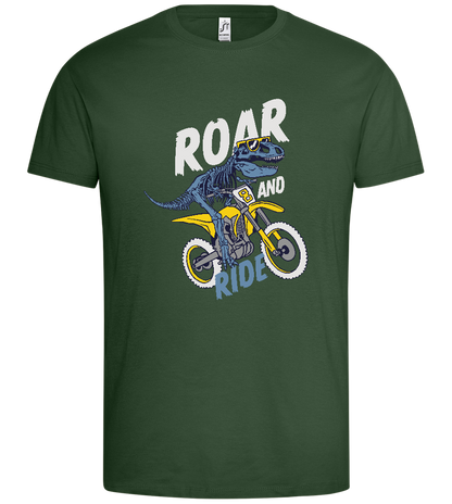 Dino Biker Design - Premium men's t-shirt_GREEN BOTTLE_front