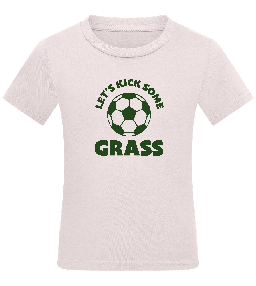 Let's Kick Some Grass Design - Comfort kids fitted t-shirt_LIGHT PINK_front