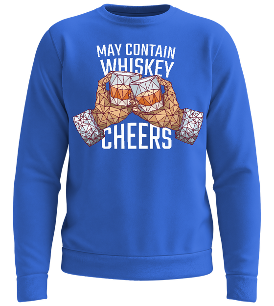 May Contain Whiskey Design - Comfort unisex sweater_ROYAL_front