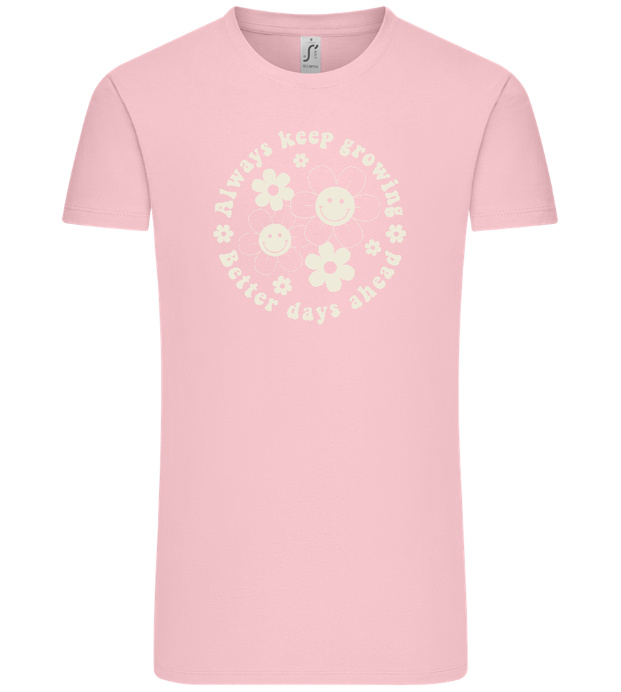 Keep Growing Design - Comfort Unisex T-Shirt_CANDY PINK_front