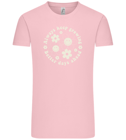 Keep Growing Design - Comfort Unisex T-Shirt_CANDY PINK_front