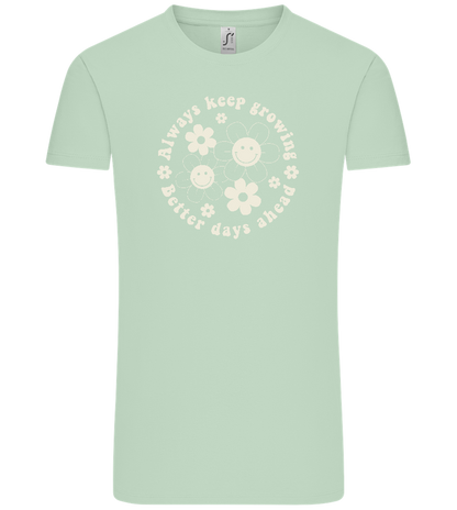 Keep Growing Design - Comfort Unisex T-Shirt_ICE GREEN_front