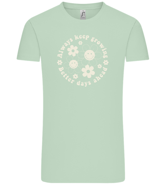 Keep Growing Design - Comfort Unisex T-Shirt_ICE GREEN_front
