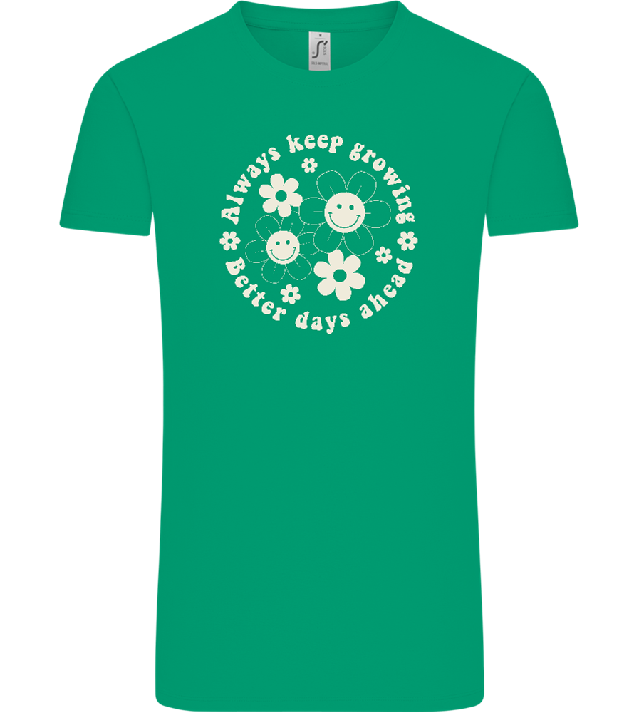 Keep Growing Design - Comfort Unisex T-Shirt_SPRING GREEN_front