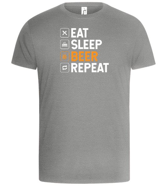 Sleep Beer Repeat Design - Basic Unisex T-Shirt_ORION GREY_front