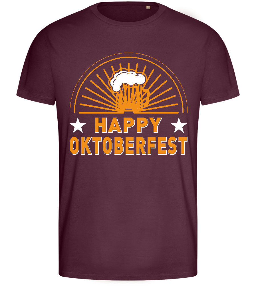 Happy Oktoberfest Design - Basic men's fitted t-shirt_BORDEAUX_front