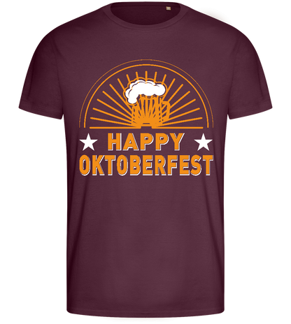 Happy Oktoberfest Design - Basic men's fitted t-shirt_BORDEAUX_front