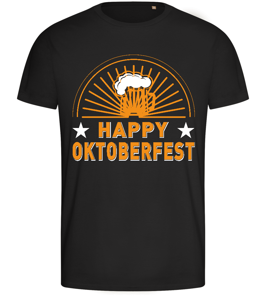 Happy Oktoberfest Design - Basic men's fitted t-shirt_DEEP BLACK_front