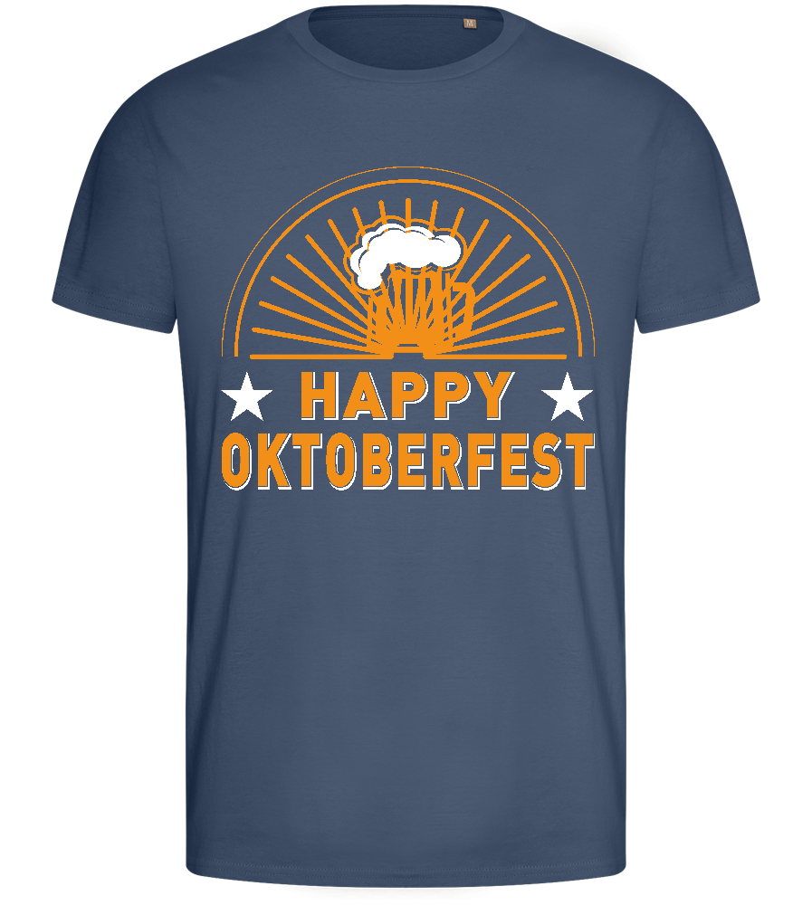 Happy Oktoberfest Design - Basic men's fitted t-shirt_DENIM_front