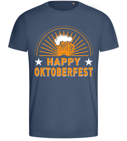 Happy Oktoberfest Design - Basic men's fitted t-shirt_DENIM_front