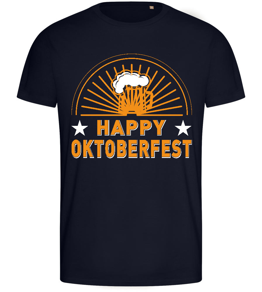 Happy Oktoberfest Design - Basic men's fitted t-shirt_FRENCH NAVY_front