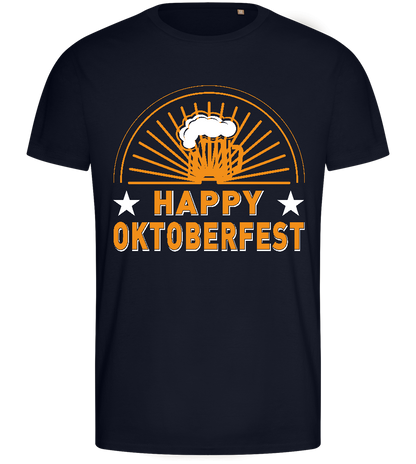 Happy Oktoberfest Design - Basic men's fitted t-shirt_FRENCH NAVY_front