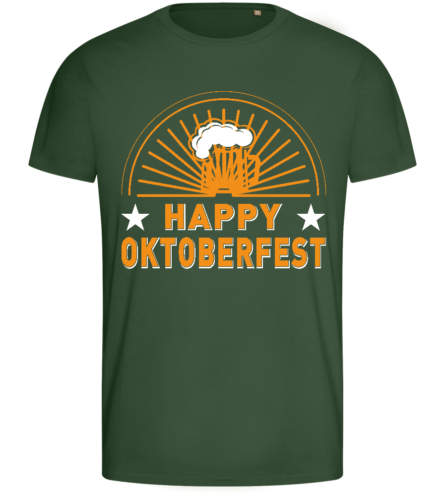 Happy Oktoberfest Design - Basic men's fitted t-shirt_GREEN BOTTLE_front