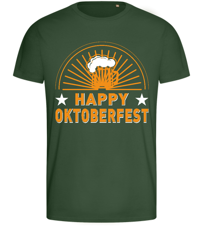 Happy Oktoberfest Design - Basic men's fitted t-shirt_GREEN BOTTLE_front