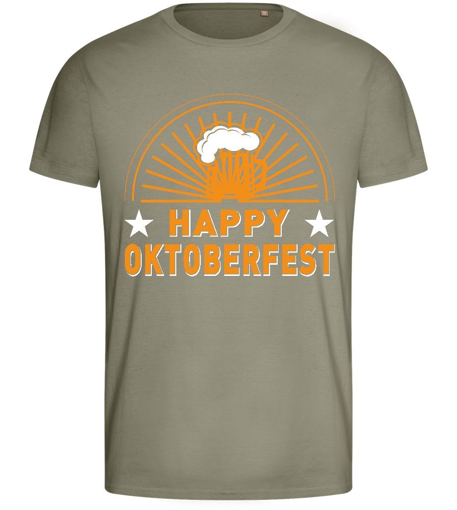 Happy Oktoberfest Design - Basic men's fitted t-shirt_KHAKI_front