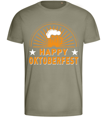 Happy Oktoberfest Design - Basic men's fitted t-shirt_KHAKI_front