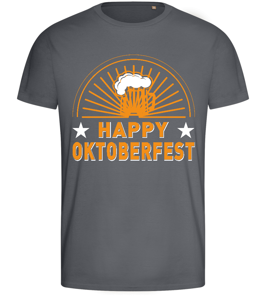 Happy Oktoberfest Design - Basic men's fitted t-shirt_MOUSE GREY_front