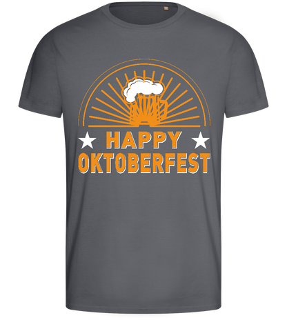 Happy Oktoberfest Design - Basic men's fitted t-shirt_MOUSE GREY_front