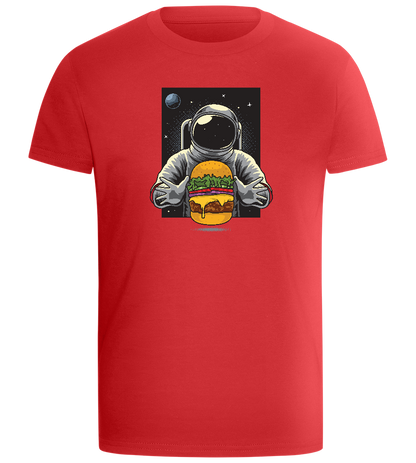 Spaceman Burger Design - Comfort boys fitted t-shirt_RED_front