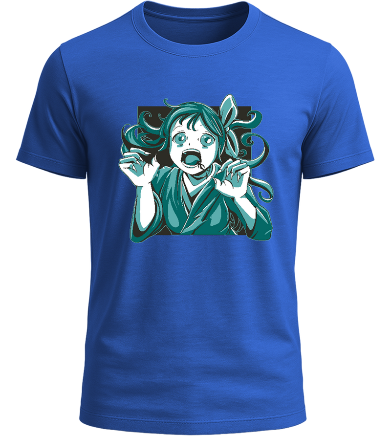 Screaming Zombie Girl Design - Basic Unisex T-Shirt_ROYAL_front
