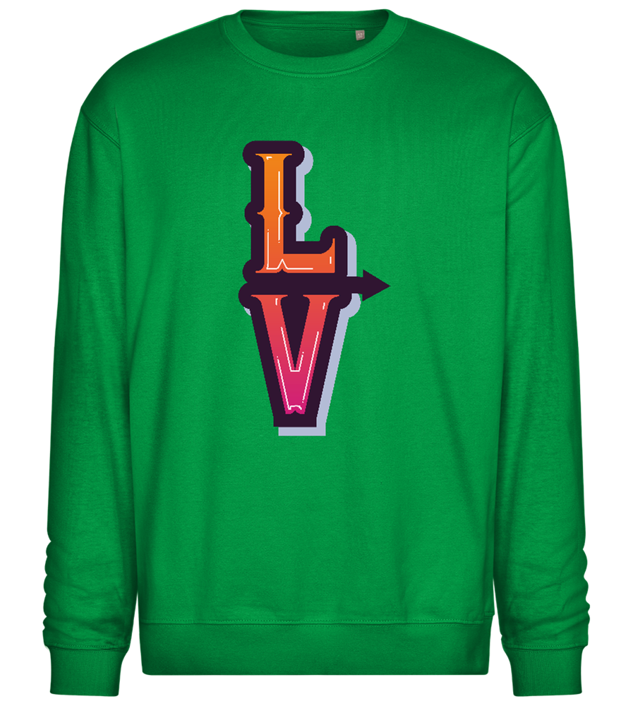 Left Love Design - Comfort Essential Unisex Sweater_MEADOW GREEN_front