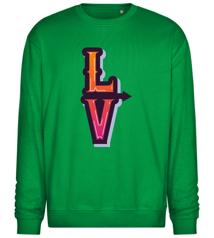 Left Love Design - Comfort Essential Unisex Sweater_MEADOW GREEN_front