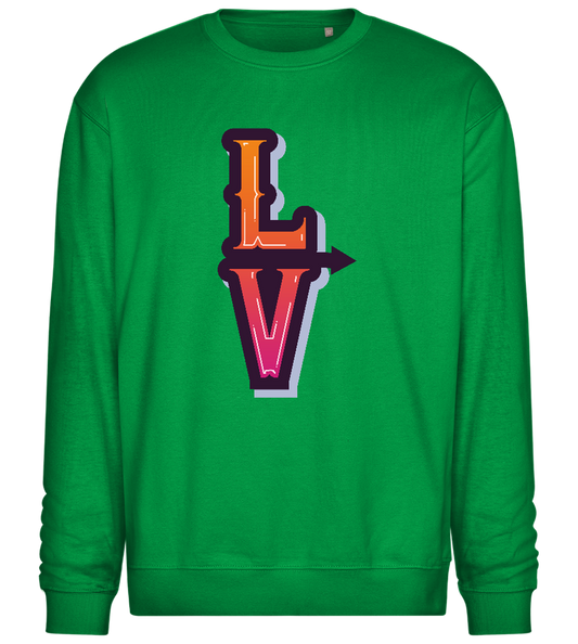 Left Love Design - Comfort Essential Unisex Sweater_MEADOW GREEN_front