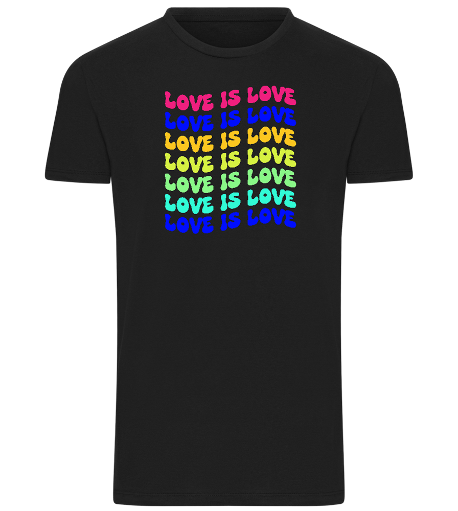 Love is Love Design - Comfort men's t-shirt_DEEP BLACK_front
