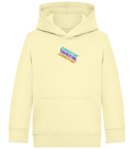 Summertime Text Design - Comfort Kids Hoodie_AMARELO CLARO_front