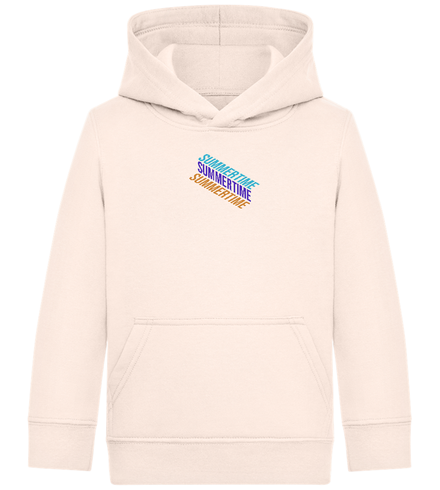 Summertime Text Design - Comfort Kids Hoodie_LIGHT PEACH ROSE_front