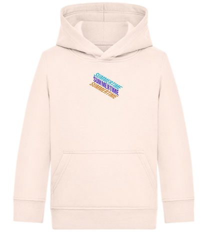 Summertime Text Design - Comfort Kids Hoodie_LIGHT PEACH ROSE_front