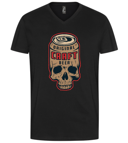 Craft Beer Design - Premium men's v-neck t-shirt_DEEP BLACK_front