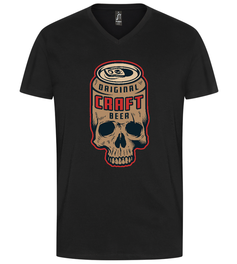 Craft Beer Design - Premium men's v-neck t-shirt_DEEP BLACK_front