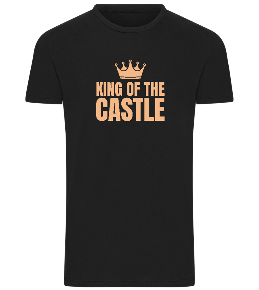 The King of the Castle Design - Comfort men's t-shirt_DEEP BLACK_front