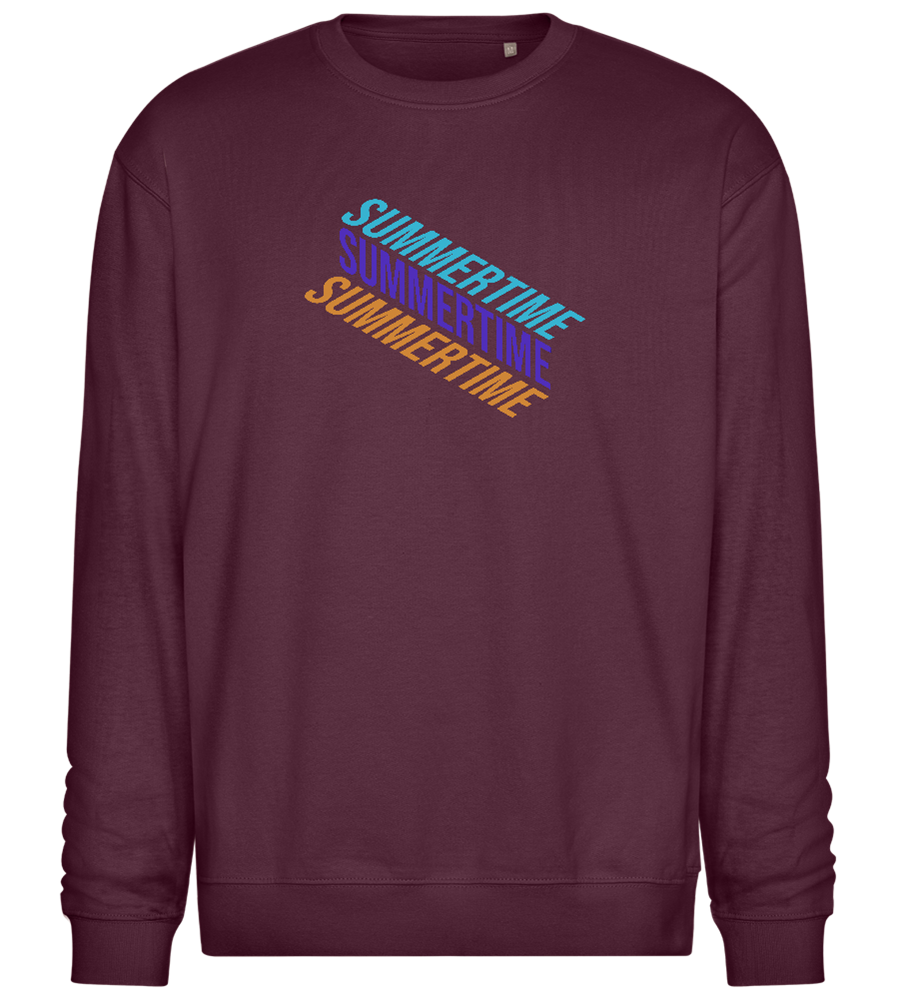 Summertime Design - Comfort Essential Unisex Sweater_BORDEAUX_front