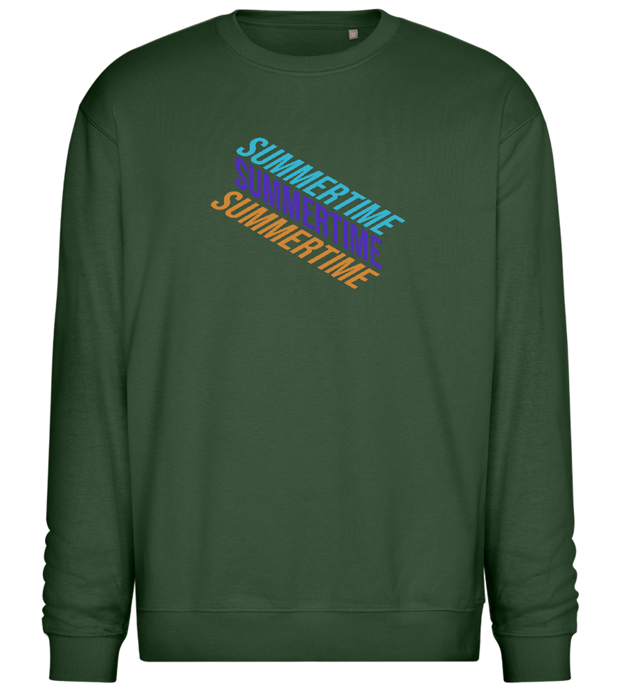 Summertime Design - Comfort Essential Unisex Sweater_GREEN BOTTLE_front