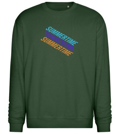 Summertime Design - Comfort Essential Unisex Sweater_GREEN BOTTLE_front