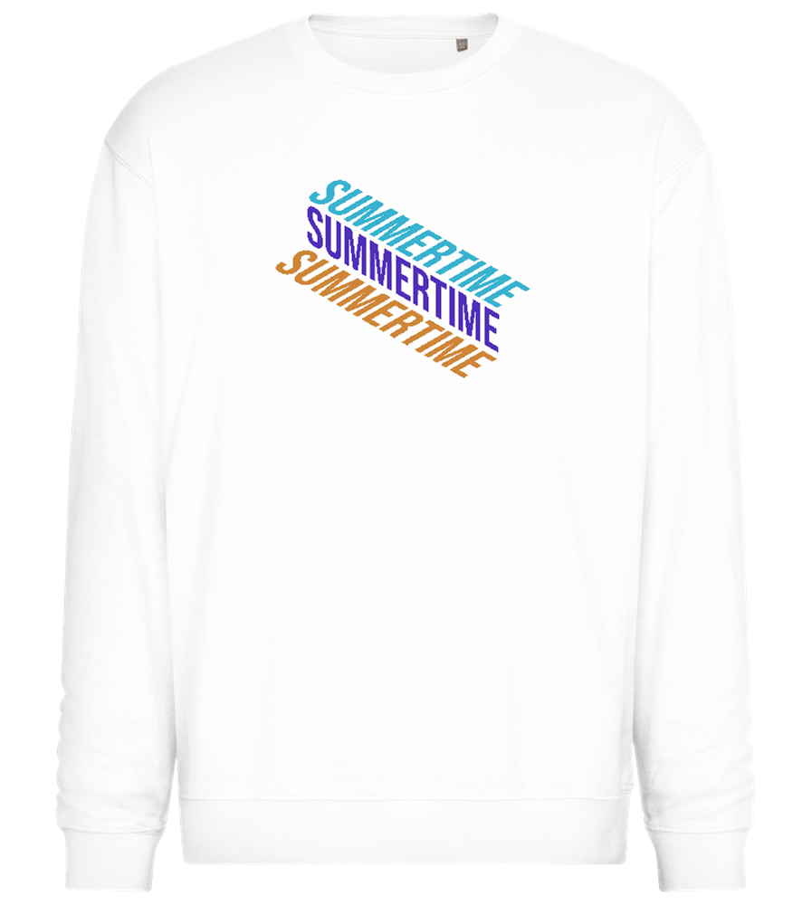 Summertime Design - Comfort Essential Unisex Sweater_WHITE_front