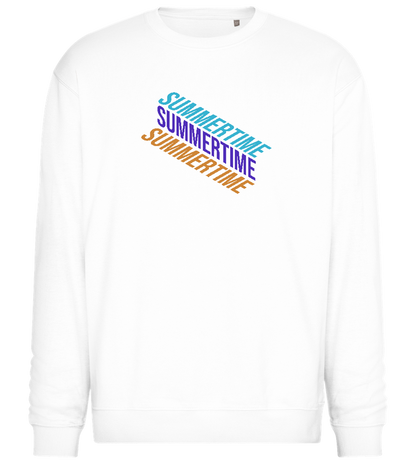 Summertime Design - Comfort Essential Unisex Sweater_WHITE_front