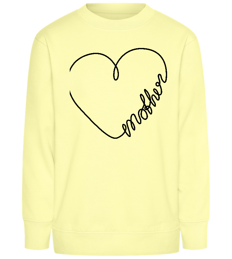 Heart Mother Design - Comfort Kids Sweater_AMARELO CLARO_front