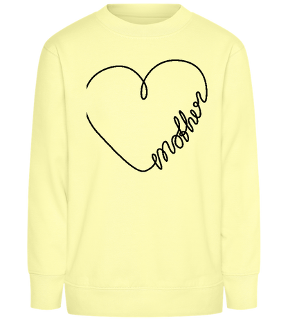 Heart Mother Design - Comfort Kids Sweater_AMARELO CLARO_front