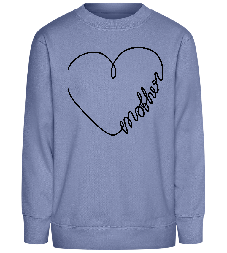 Heart Mother Design - Comfort Kids Sweater_BLUE_front