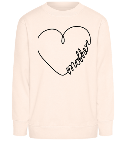 Heart Mother Design - Comfort Kids Sweater_LIGHT PEACH ROSE_front