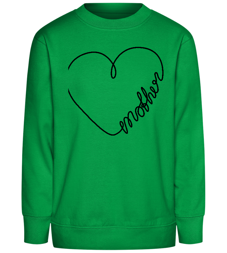 Heart Mother Design - Comfort Kids Sweater_MEADOW GREEN_front